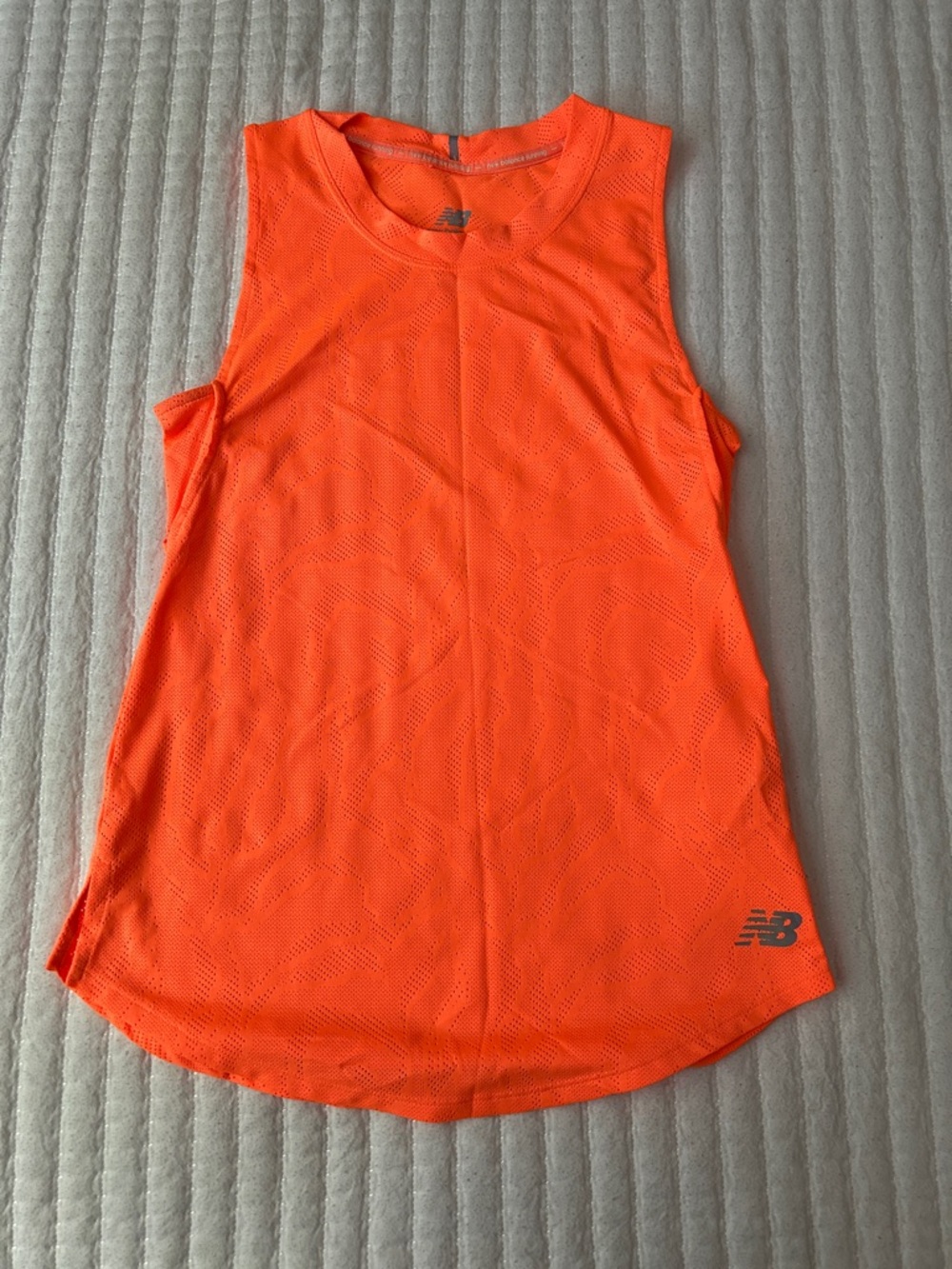 New Balance Women's Neon Orange Mesh Athletic Tank